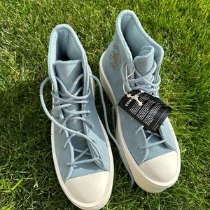 Womens Converse Chuck Taylor All Star Modern Lift Hi Sneaker - Cocoon Blue